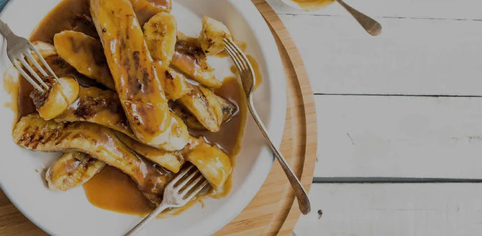 Grilled Bananas with Salted Toffee Sauce